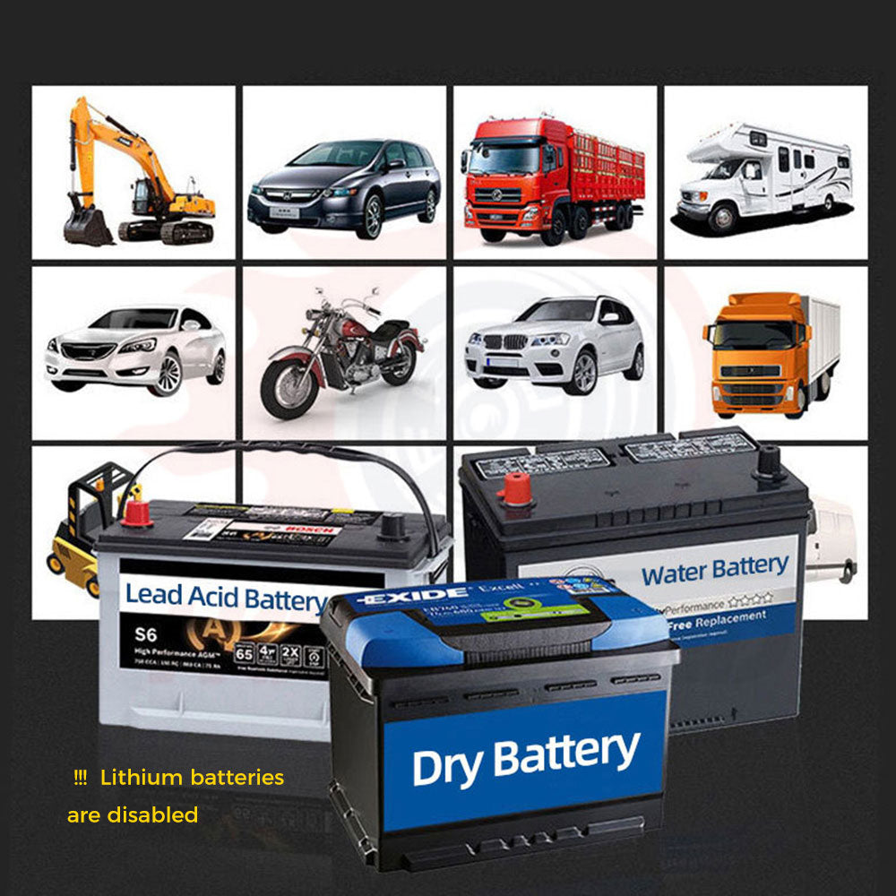 HOTSPEED Battery Charger For Motorcycle 12v 24v Heavy Duty 160W Fast Charging Power Saving For Car